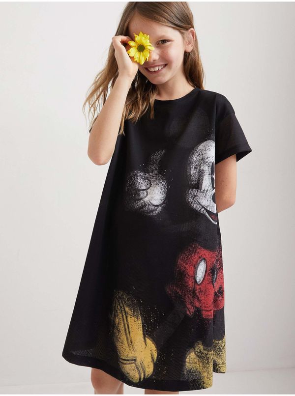 DESIGUAL Black Girls Dress Desigual Ok Mickey - Girls