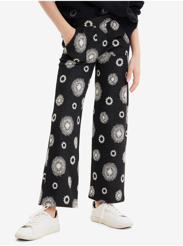 DESIGUAL Black Girly Patterned Trousers Desigual Tessa - Girls