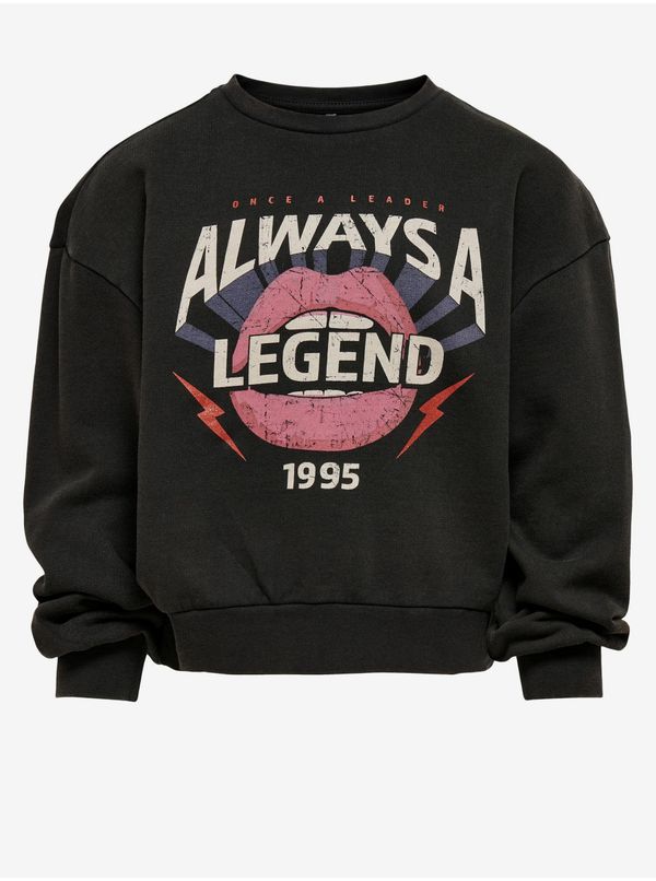 Only Black girly sweatshirt ONLY Lucinda - Girls