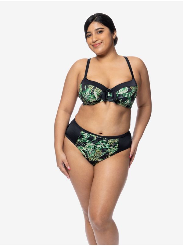 Dorina Black-green women's patterned bikini top DORINA Kano - Women's