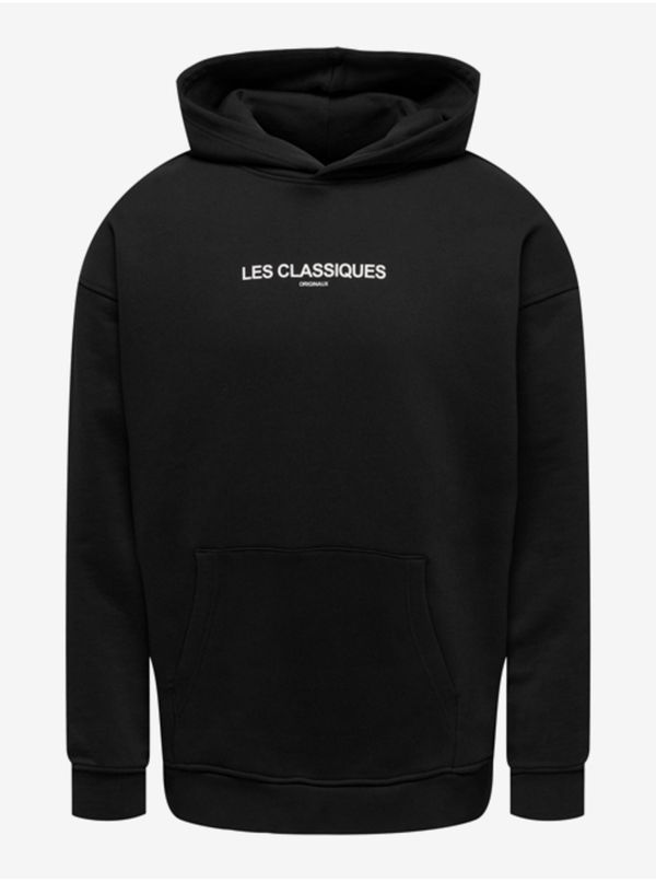 Only Black Mens Hoodie ONLY & SONS Les - Men