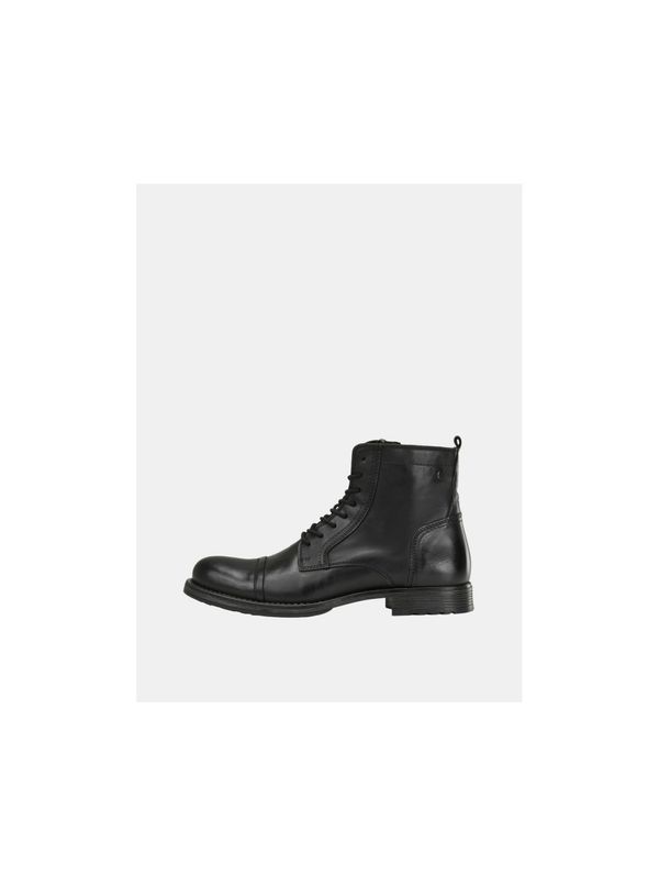 Jack & Jones Black Men's Leather Ankle Boots Jack &amp; Jones Russel