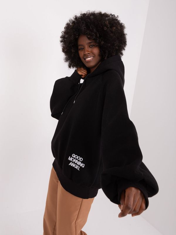 Fashionhunters Black oversize hoodie Diego