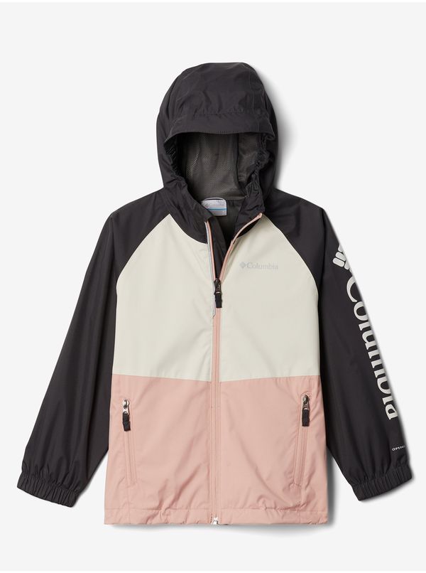 Columbia Black-pink children's lightweight waterproof jacket Columbia Dalby Springs - unisex