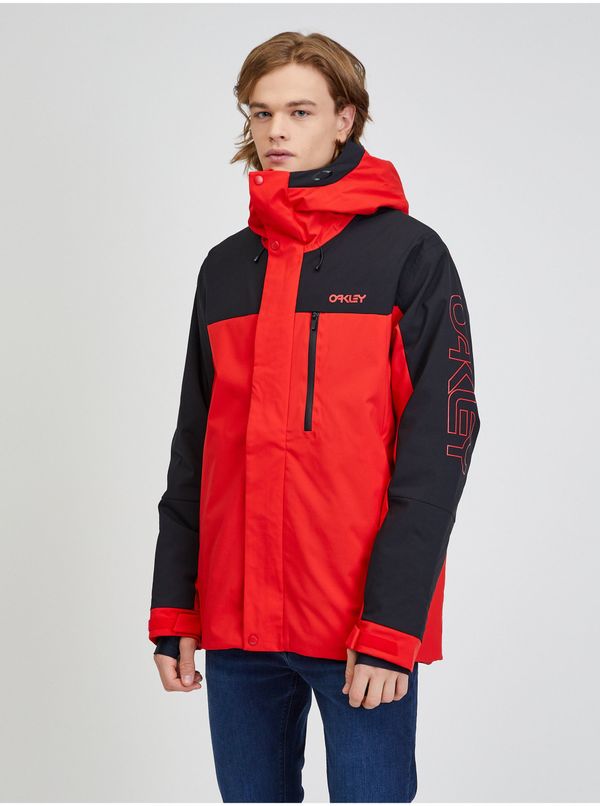 Oakley Black-Red Mens Ski Jacket Oakley - Men