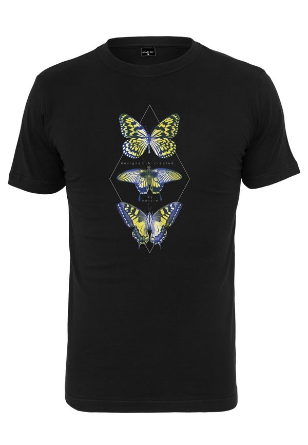 MT Men Black T-shirt Butterfly Night