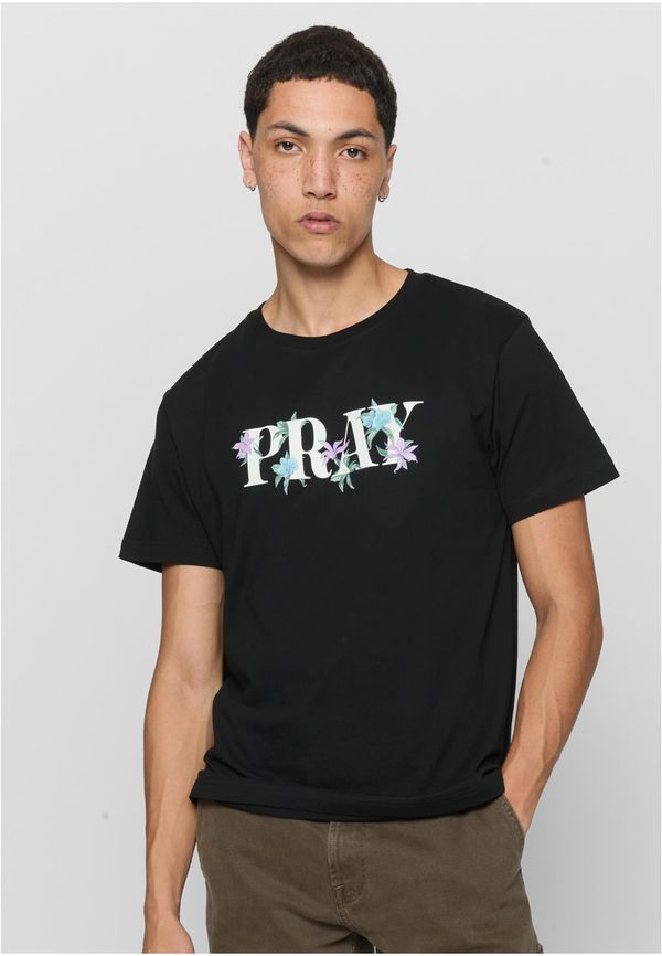 Mister Tee Black T-shirt Flower Pray Tee