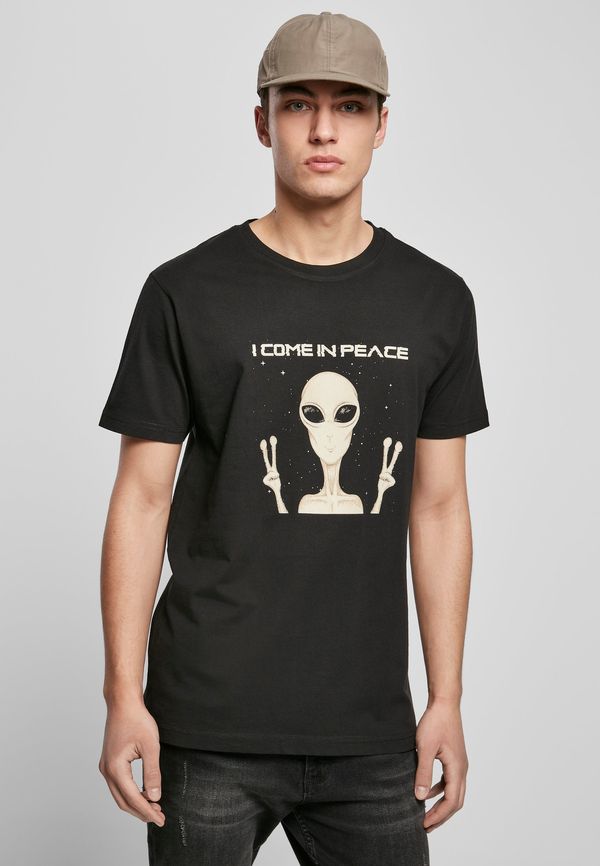 Mister Tee Black T-shirt I Come In Peace