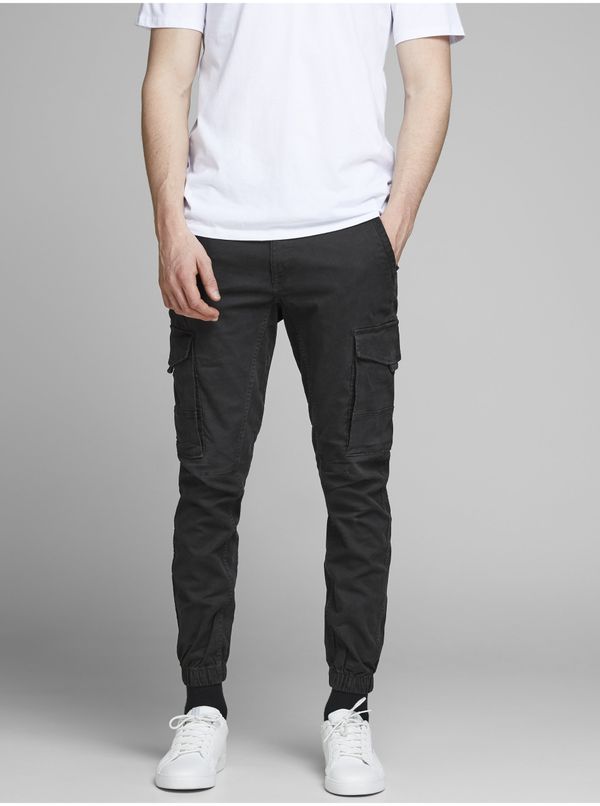 Jack & Jones Black tapered fit pants Jack &amp; Jones Paul