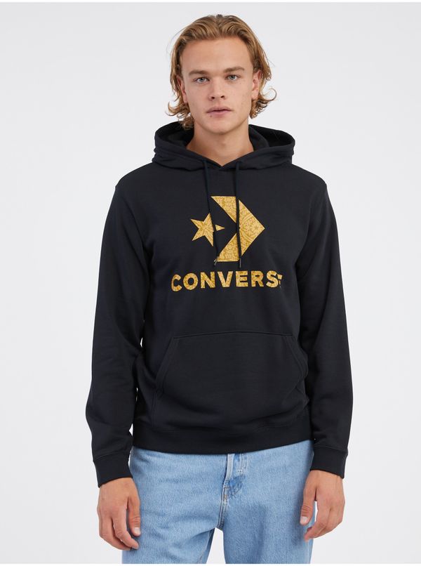 Converse Black Unisex Hoodie Converse Go-To Star Chevron - Mens