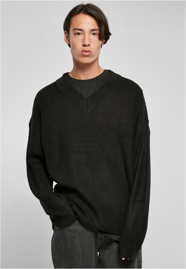 UC Men Black V-neck sweater