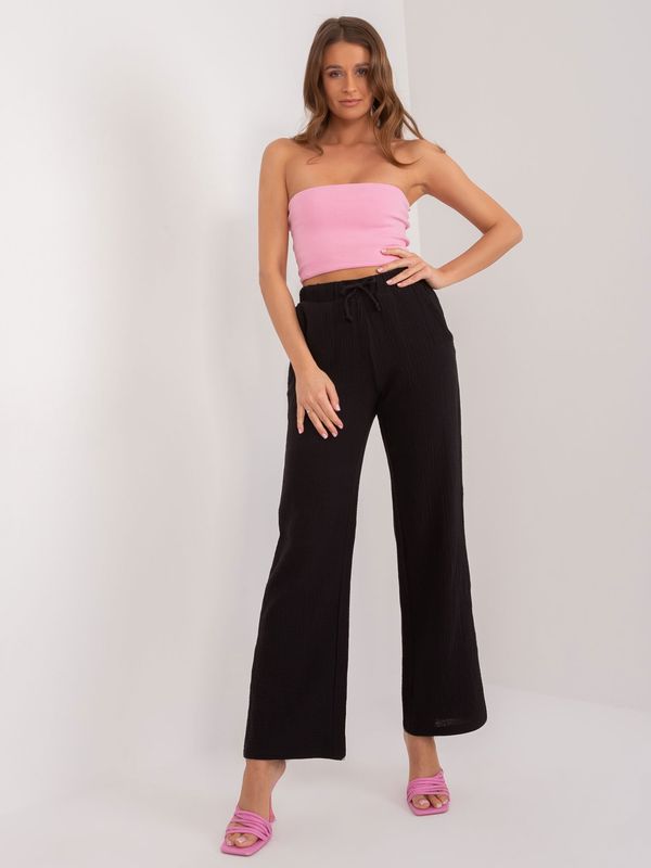 Fashionhunters Black women's cotton pants SUBLEVEL