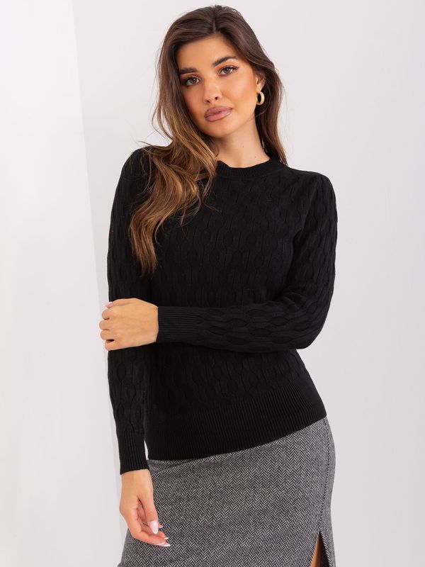 Fashionhunters Black Women's Cotton Sweater