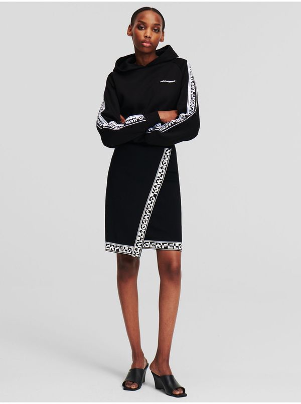 Karl Lagerfeld Black women's knitted skirt KARL LAGERFELD Logo Knit Skirt - Women