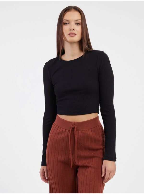 Noisy May Black Womens Long Sleeve T-Shirt Noisy May Aya - Women