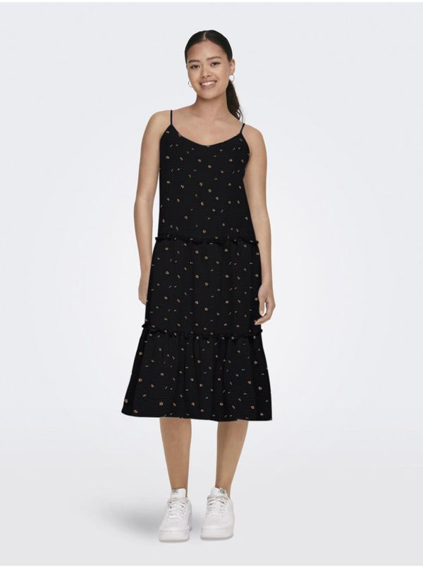 JDY Black women's patterned midi dress JDY Theis - Women's