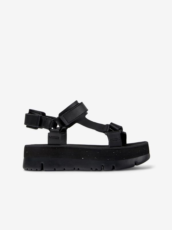 Camper Black women's sandals with leather details Camper Oruga Up