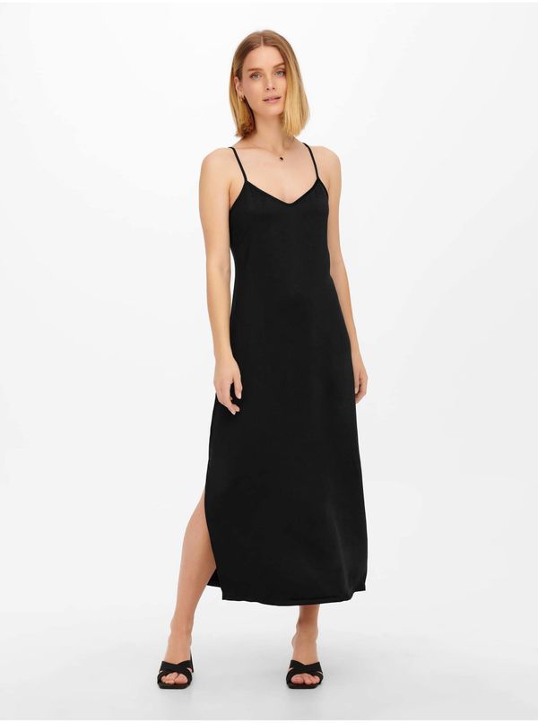 JDY Black Women's Satin Basic Maxi-Dresses on Hangers JDY Ruby - Women