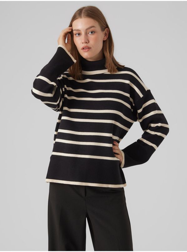 Vero Moda Black women's striped sweater VERO MODA Saba - Women