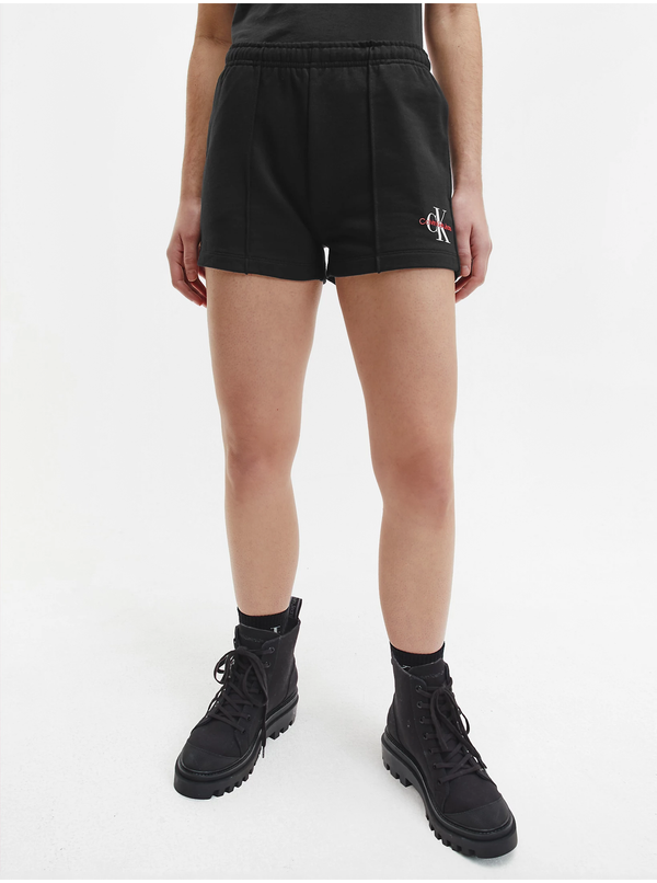 Calvin Klein Black Women's Sweat Shorts with Calvin Klein Jeans Print - Women