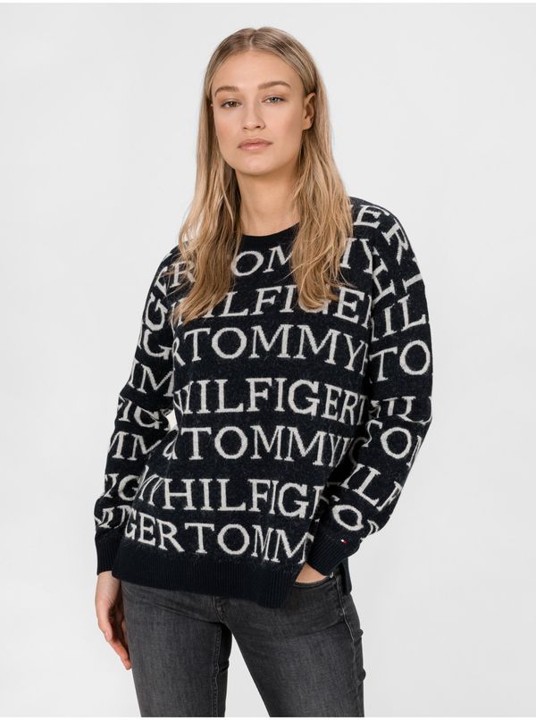 Tommy Hilfiger Black Women's Sweater Tommy Hilfiger All-Over - Women