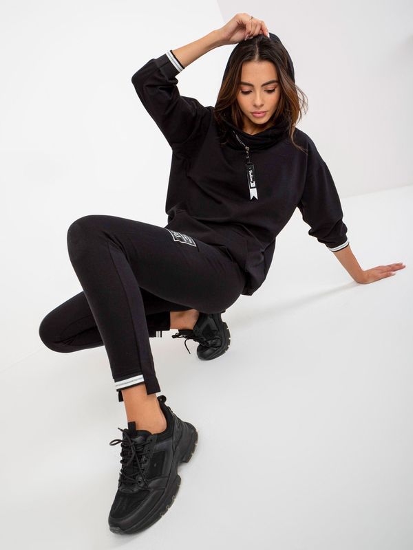 Fashionhunters Black Women's Tracksuit with Trousers