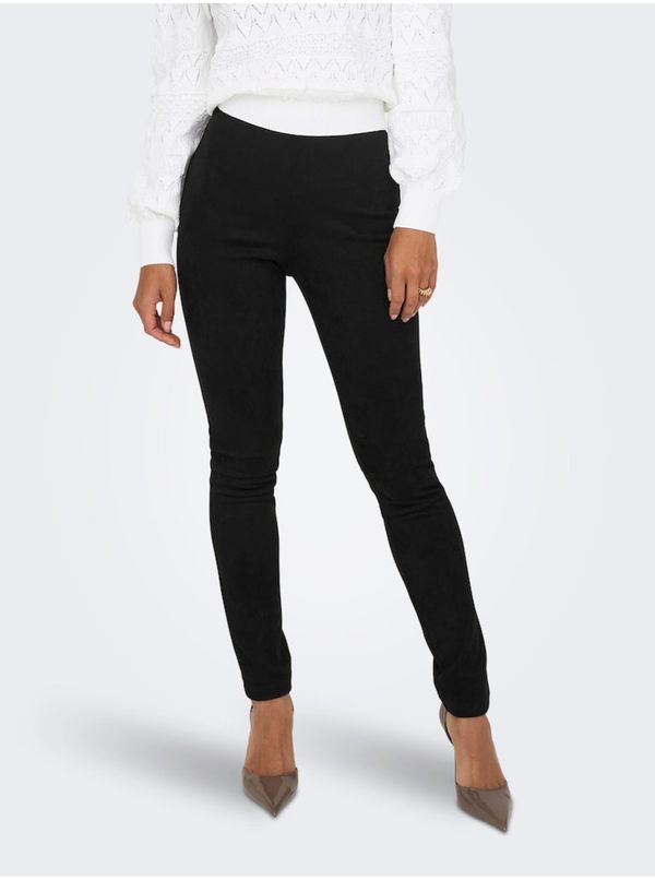 Only Black women's trousers in suede finish ONLY Jo - Women