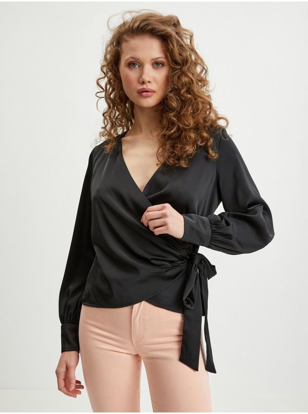 Guess Black women's wrap satin blouse Guess Lovisa - Women's