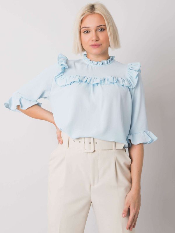 RUE PARIS Blouse-CHA-BZ-3312.30-light blue