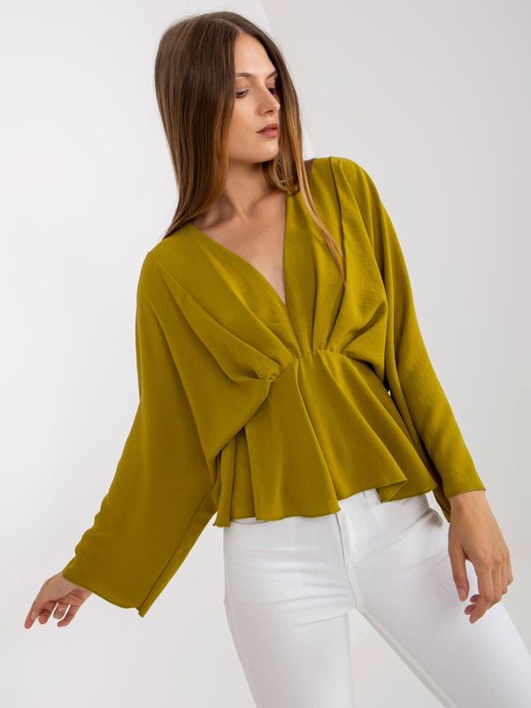 Italy Moda Blouse-DHJ-BZ-11979.67-olive