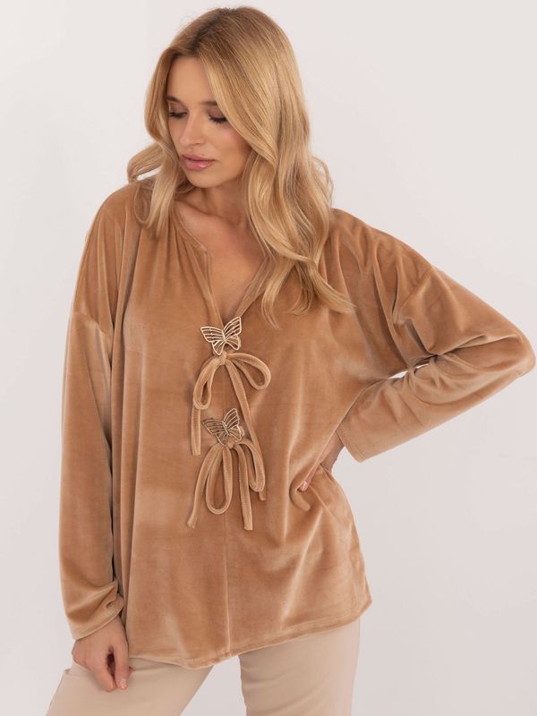 Italy Moda Blouse-DHJ-BZ-19916.03P-camel