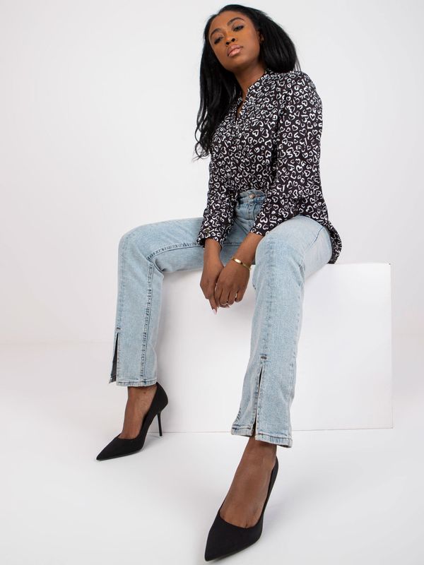 Italy Moda Blouse-DHJ-BZ-6825.56-black-white