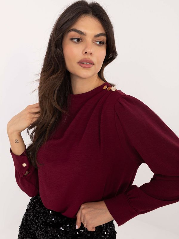 Italy Moda Blouse-MI-BZ-278519-1.40-burgundy