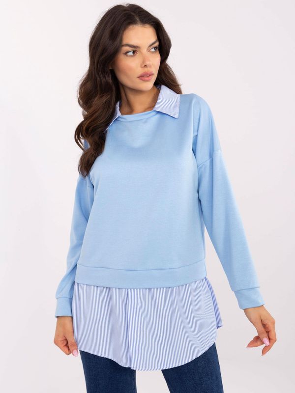 Italy Moda Blouse-MI-BZ-M3446.75-light blue