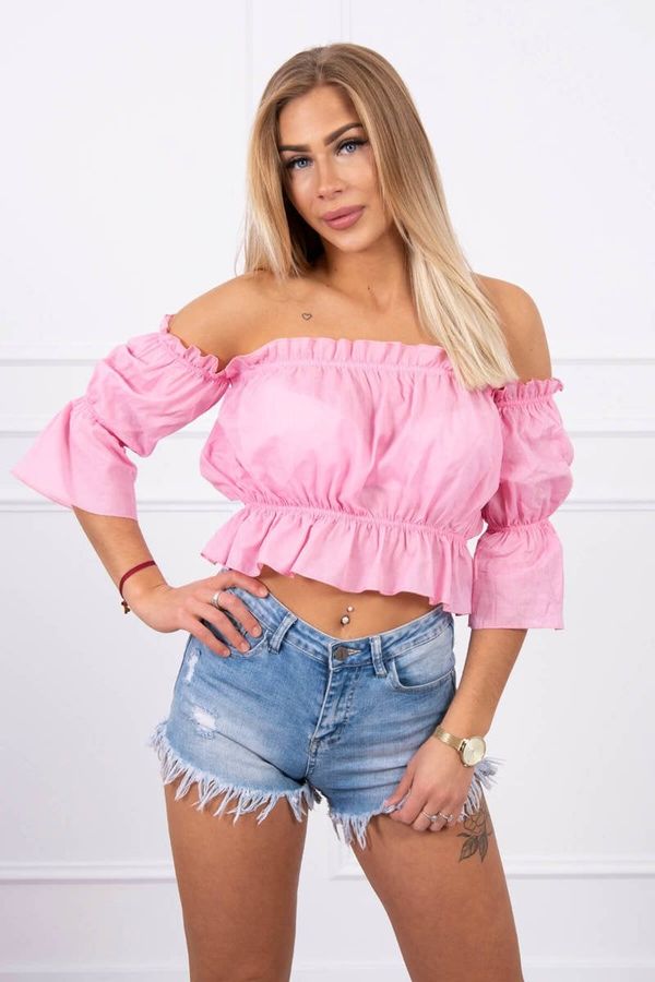 Kesi Blouse over the shoulder light pink