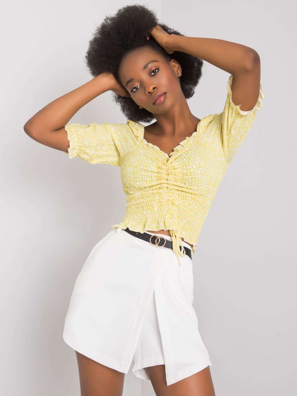 RUE PARIS Blouse-RO-BZ-2516-1.39P-light yellow