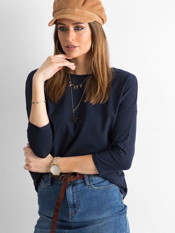 BASIC Feel Good Blouse-RV-BZ-4661.43P-navy blue