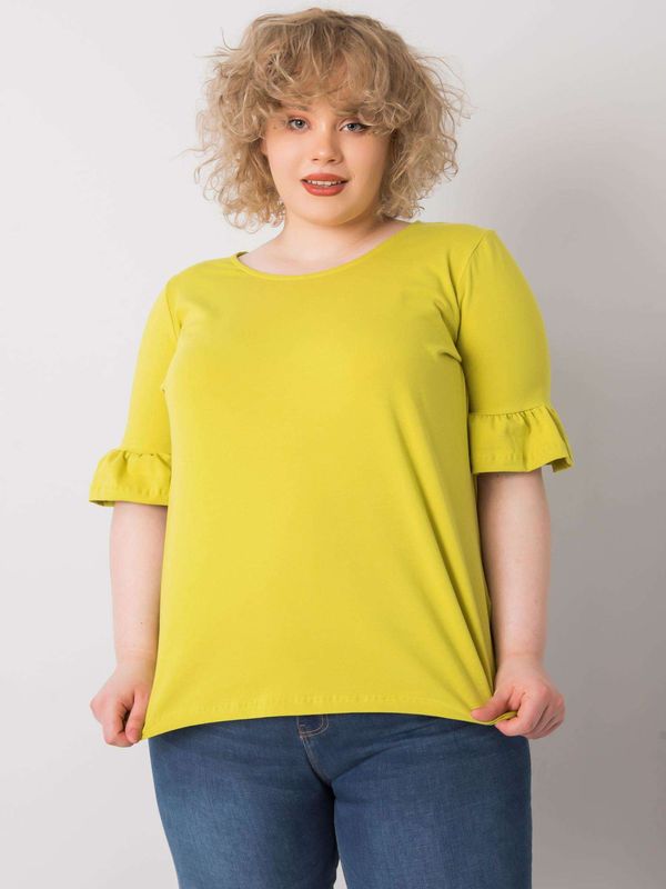 BASIC Feel Good Blouse-RV-BZ-6635.18X-lime green