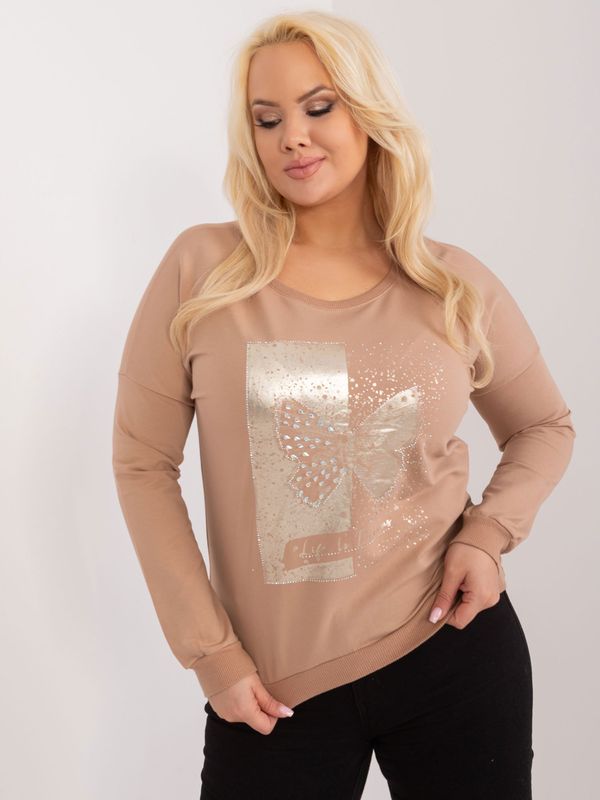 RELEVANCE Blouse-RV-BZ-8273.03-dark beige