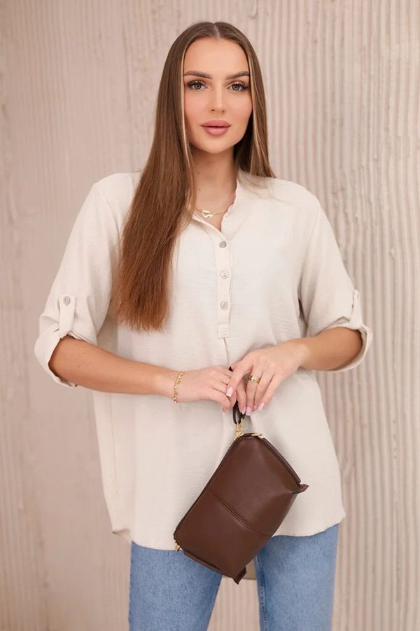 Kesi Blouse with a longer back beige