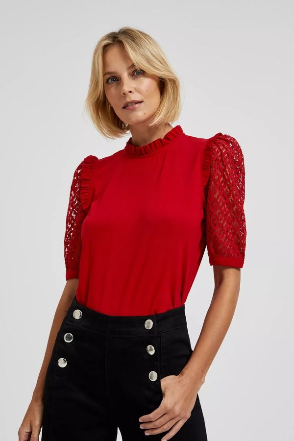 Moodo Blouse with lace sleeves