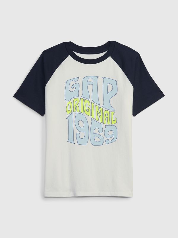 GAP Blue-and-white boys' T-shirt GAP
