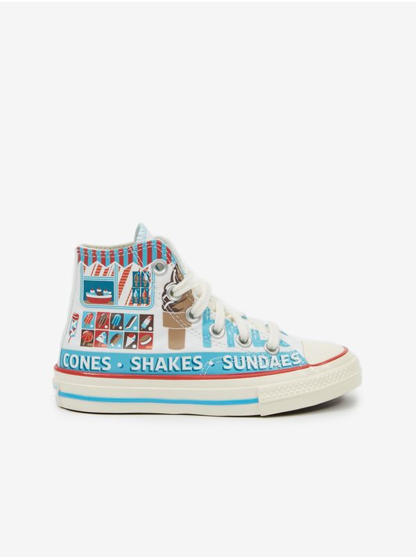 Converse Blue and White Kids' Ankle Patterned Converse Sweet Scoops Sneakers - Boys