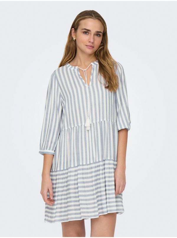 Only Blue and White Women's Striped Dress ONLY Kaya - Women
