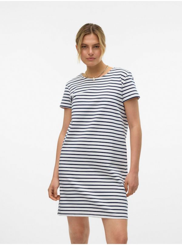 Vero Moda Blue and White Women's Striped Dress Vero Moda Abby - Women