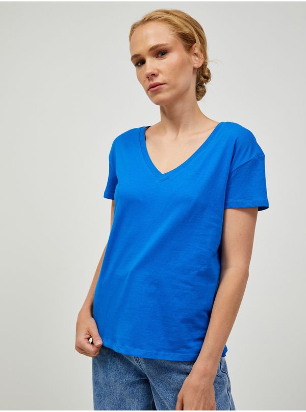 Orsay Blue basic T-shirt ORSAY