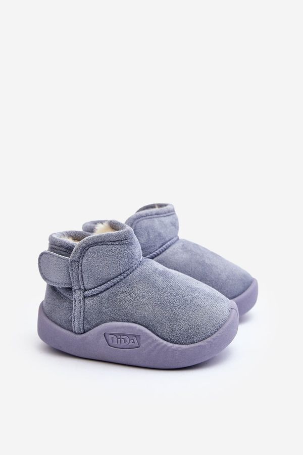 Kesi Blue Benigna children's snow boots with fur insulation