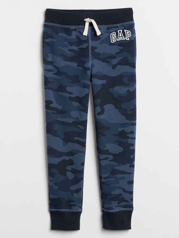 GAP Blue Boys' Sweatpants GAP Logo camo print pull-on joggers