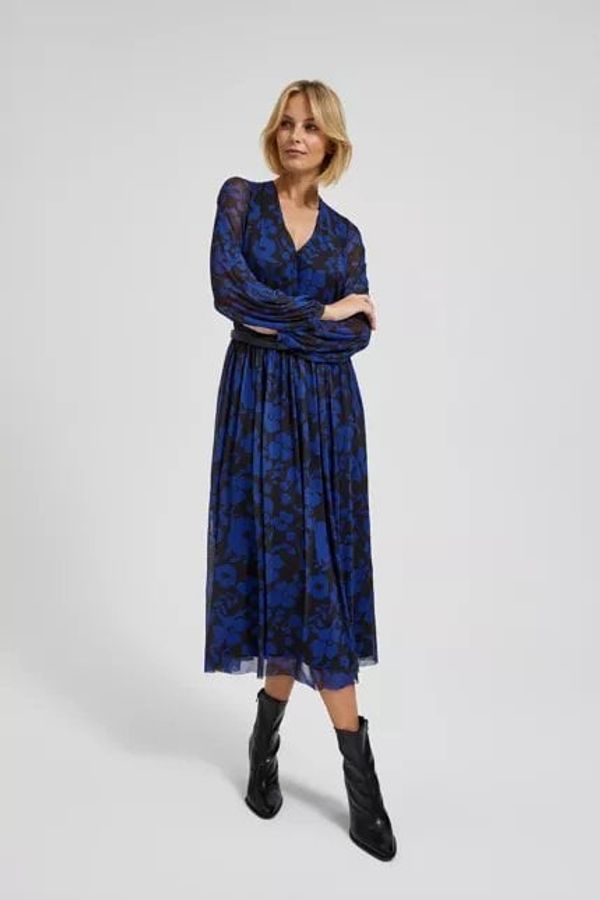 Moodo Blue dress with floral print