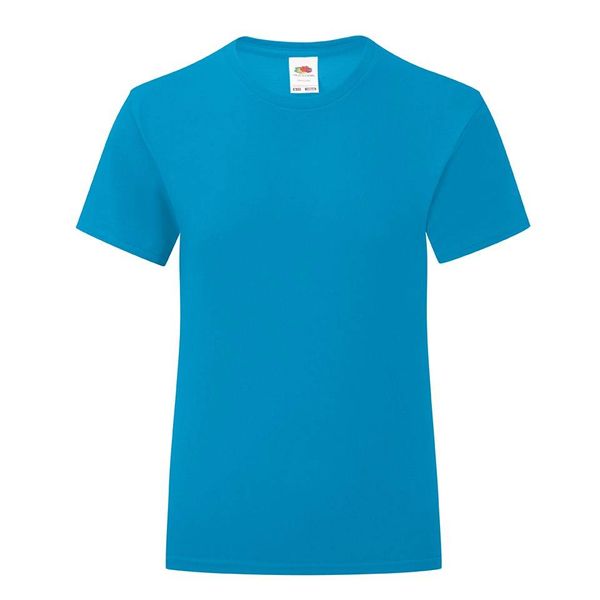 Fruit of the Loom Blue Girls' T-shirt Iconic Fruit of the Loom